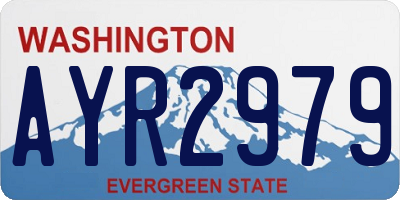 WA license plate AYR2979