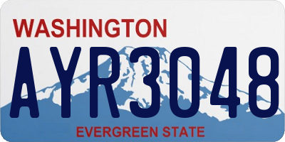 WA license plate AYR3048
