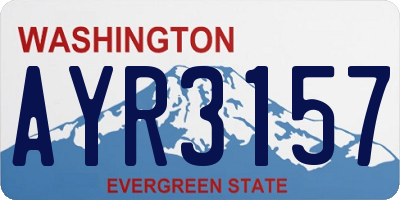 WA license plate AYR3157