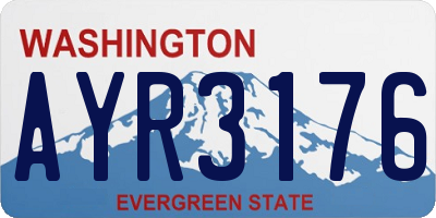 WA license plate AYR3176