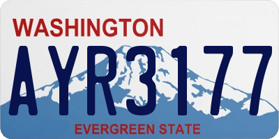 WA license plate AYR3177