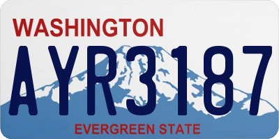 WA license plate AYR3187