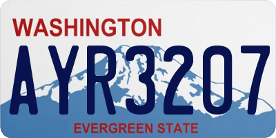 WA license plate AYR3207