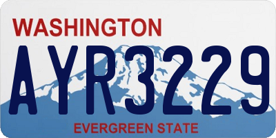 WA license plate AYR3229