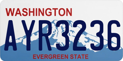 WA license plate AYR3236