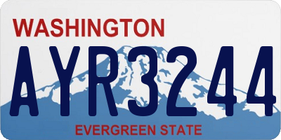 WA license plate AYR3244