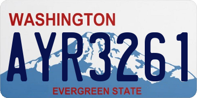 WA license plate AYR3261