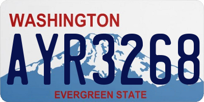 WA license plate AYR3268