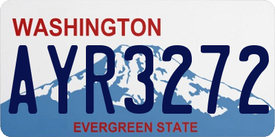WA license plate AYR3272