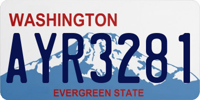 WA license plate AYR3281