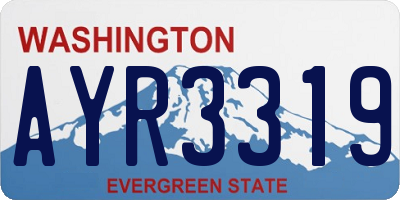 WA license plate AYR3319