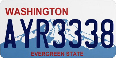 WA license plate AYR3338