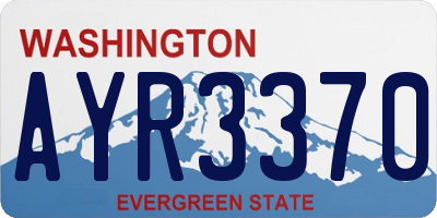 WA license plate AYR3370