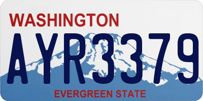 WA license plate AYR3379