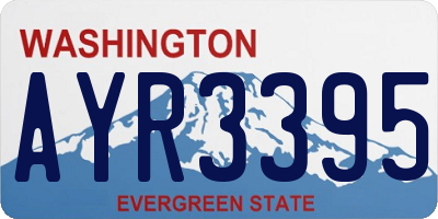 WA license plate AYR3395