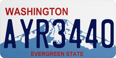 WA license plate AYR3440