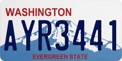 WA license plate AYR3441