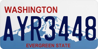 WA license plate AYR3448