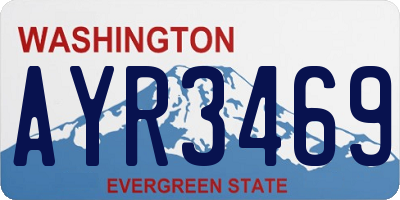 WA license plate AYR3469