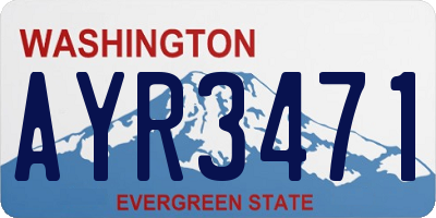 WA license plate AYR3471