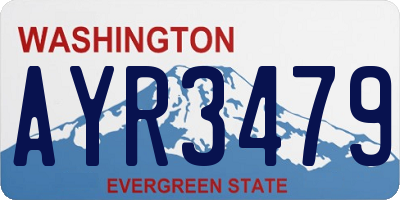 WA license plate AYR3479