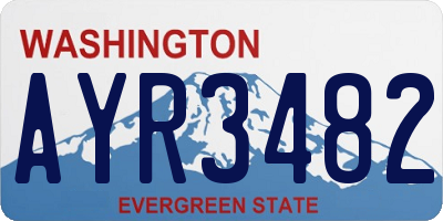 WA license plate AYR3482