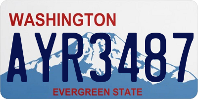 WA license plate AYR3487
