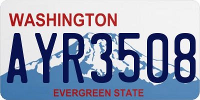 WA license plate AYR3508