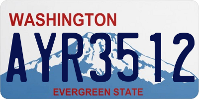 WA license plate AYR3512