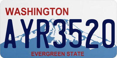 WA license plate AYR3520