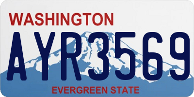 WA license plate AYR3569