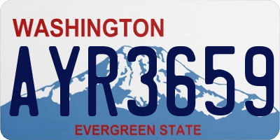 WA license plate AYR3659