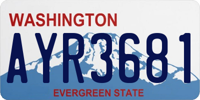 WA license plate AYR3681