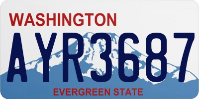WA license plate AYR3687