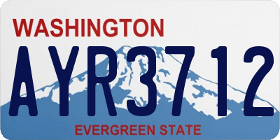 WA license plate AYR3712