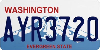 WA license plate AYR3720