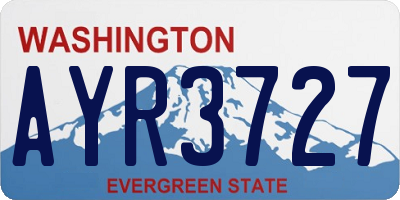 WA license plate AYR3727