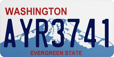 WA license plate AYR3741