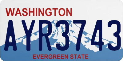 WA license plate AYR3743