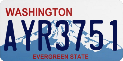 WA license plate AYR3751