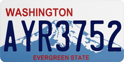 WA license plate AYR3752
