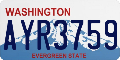 WA license plate AYR3759