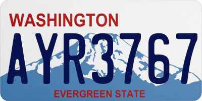 WA license plate AYR3767