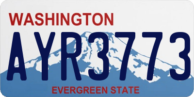 WA license plate AYR3773