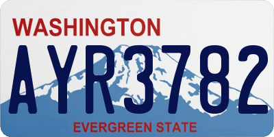WA license plate AYR3782