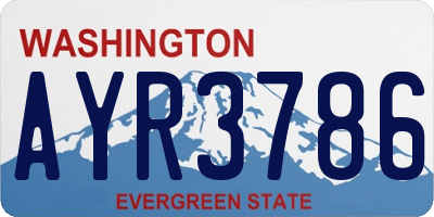 WA license plate AYR3786