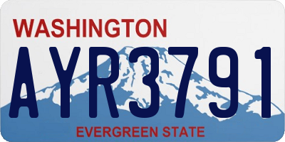 WA license plate AYR3791