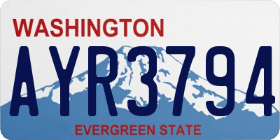 WA license plate AYR3794
