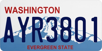 WA license plate AYR3801