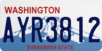 WA license plate AYR3812